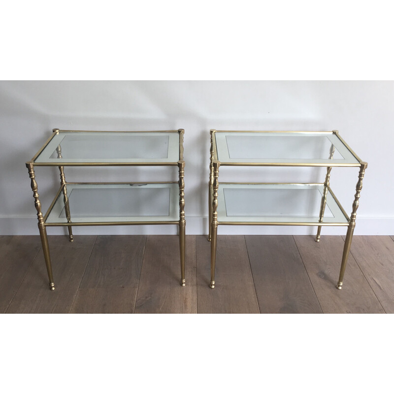 Pair of Vintage Sofa Ends Brass 1970