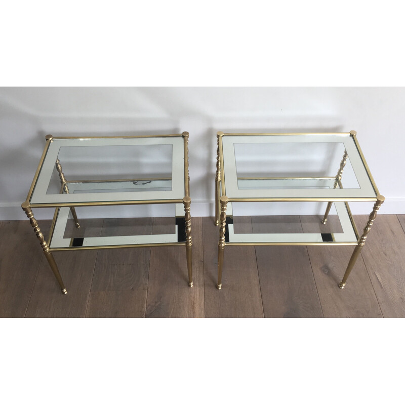 Pair of Vintage Sofa Ends Brass 1970