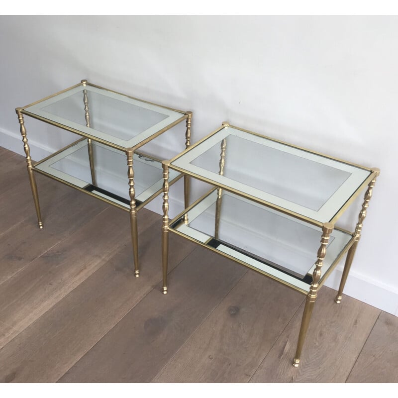 Pair of Vintage Sofa Ends Brass 1970