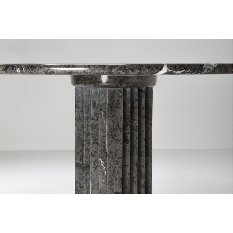 Vintage Samo Table by Carlo Scarpa Grey Marble 1970s