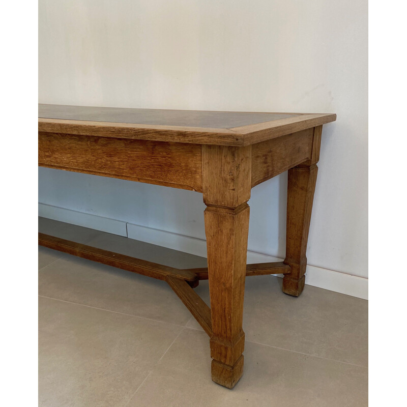 Large Vintage Monastery Table in Oak XIXth Century