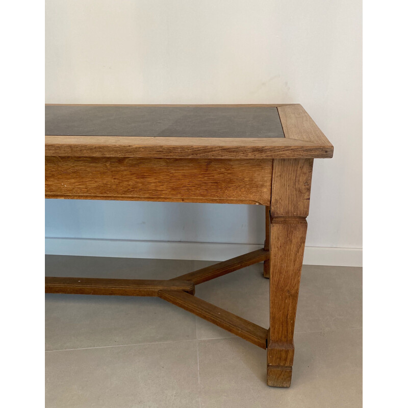 Grande Table de Monastère vintage en Chêne XIXème siècle