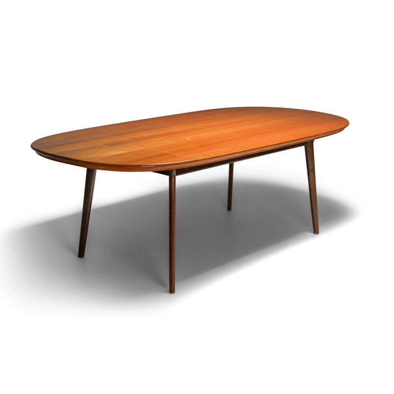 Mid-Century Dining Table in Wengé and Cherry 1960s