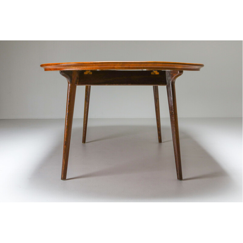 Mid-Century Dining Table in Wengé and Cherry 1960s