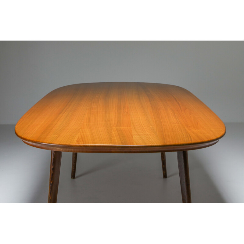 Mid-Century Dining Table in Wengé and Cherry 1960s