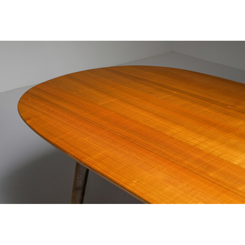 Mid-Century Dining Table in Wengé and Cherry 1960s