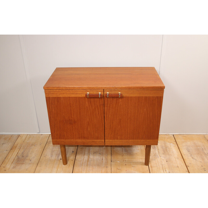 Vintage teak wooden TV cabinet 1960s