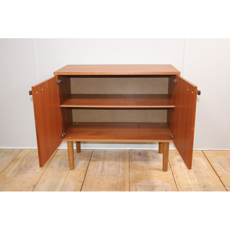 Vintage teak wooden TV cabinet 1960s