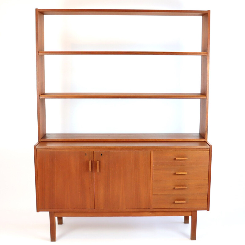 Vintage bookcase teak Scandinavian 1970