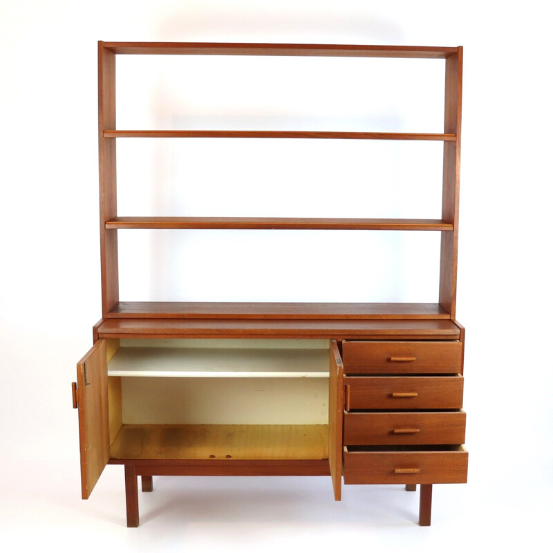 Vintage bookcase teak Scandinavian 1970