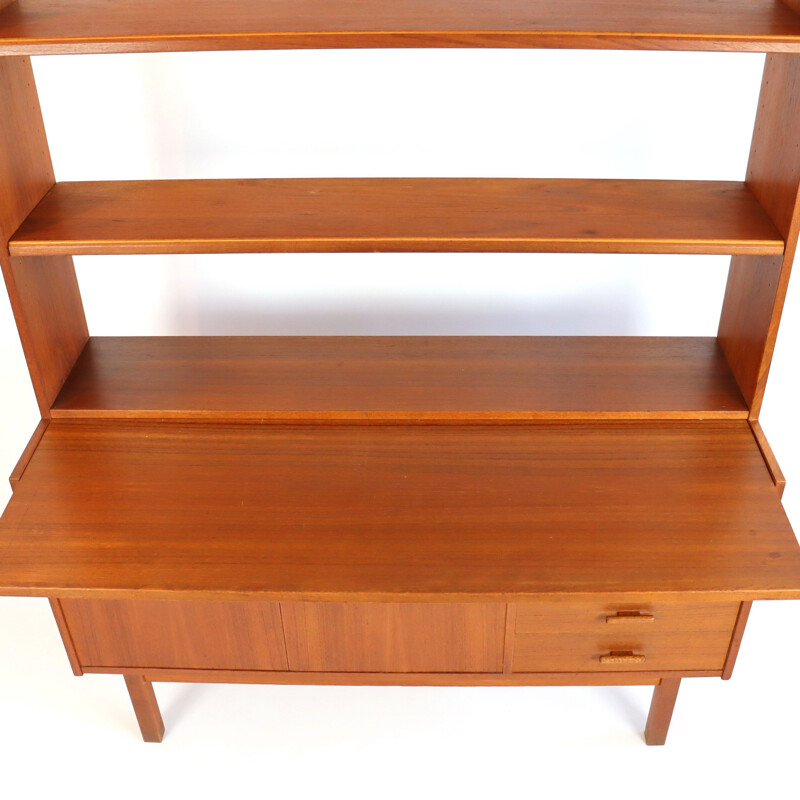 Vintage bookcase teak Scandinavian 1970