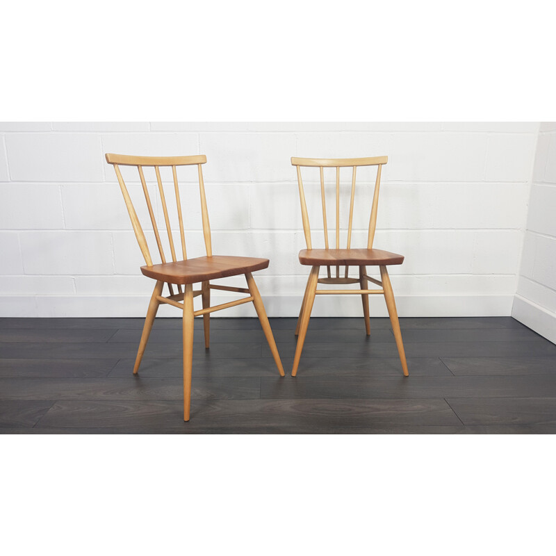 Pair of vintage Windsor Dining Chairs Ercol 1960s