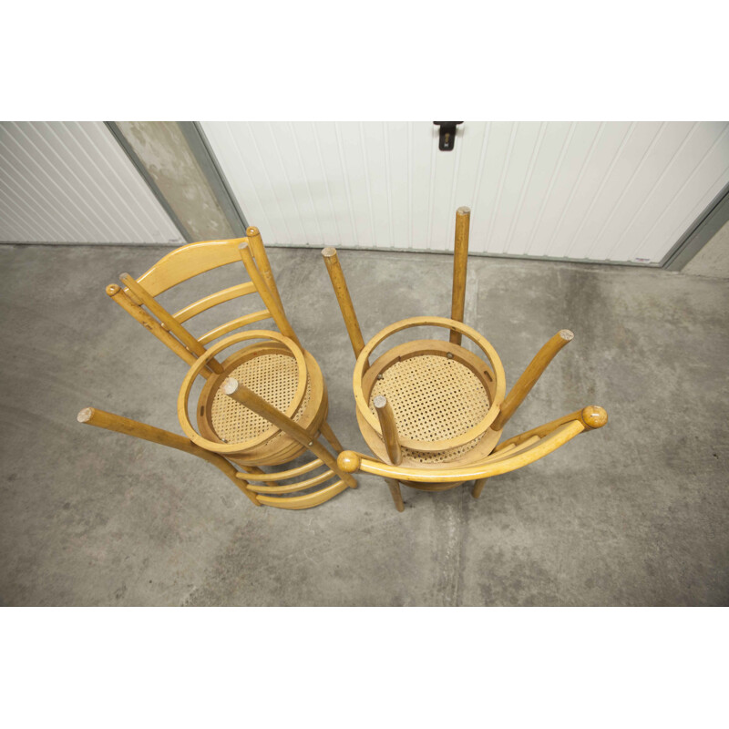 4 chaises vintage Baumann modèle Anteuil 1986
