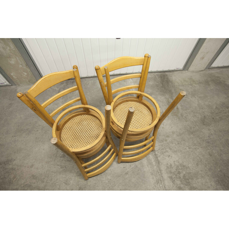 4 chaises vintage Baumann modèle Anteuil 1986