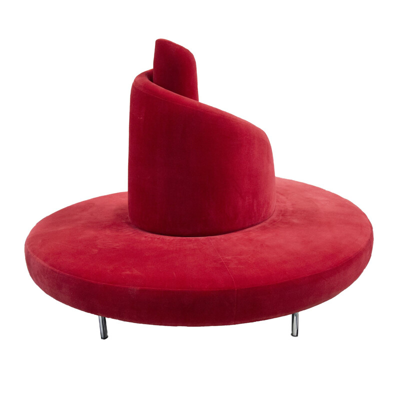 Vintage Red Tatlin Sofa by Mario Cananzi and Roberto Semprini for Edra