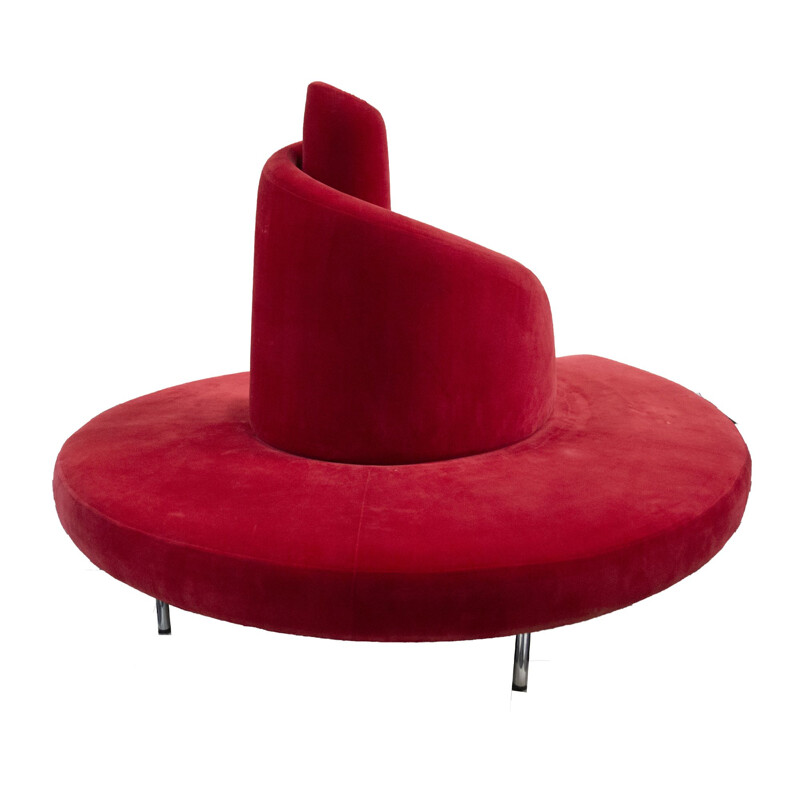 Vintage Red Tatlin Sofa by Mario Cananzi and Roberto Semprini for Edra