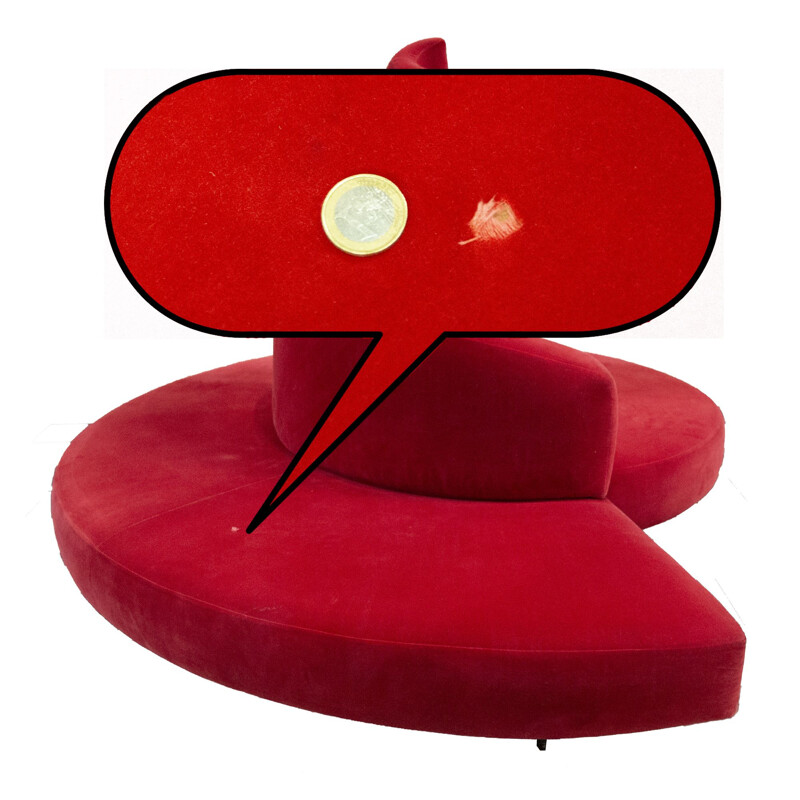 Canapé Vintage Red Tatlin de Mario Cananzi et Roberto Semprini pour Edra