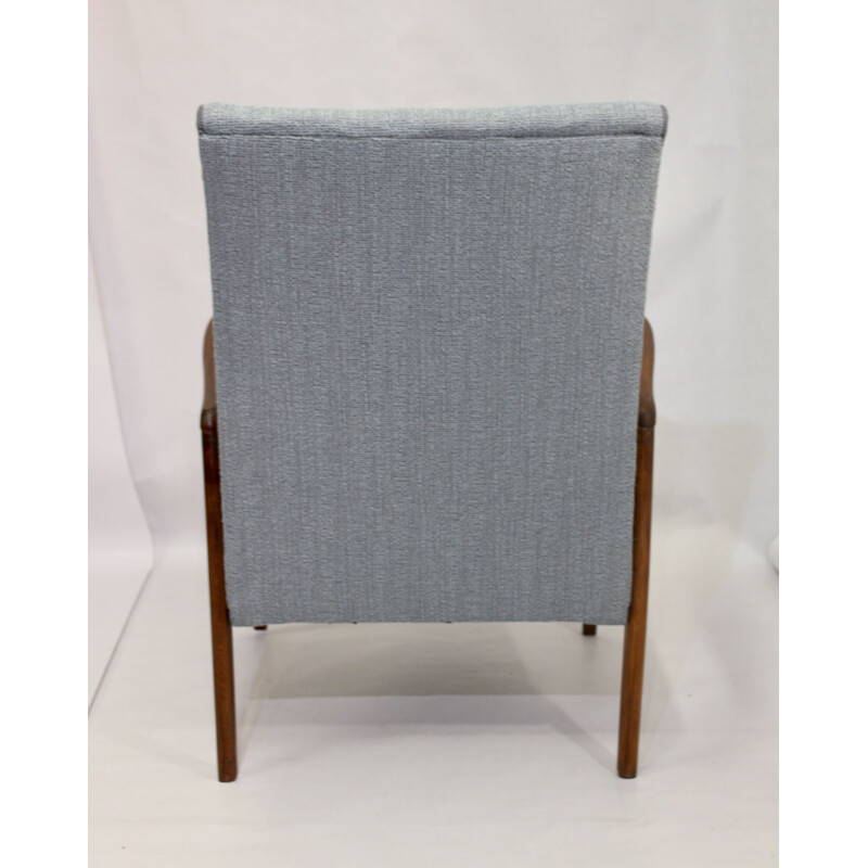 Vintage scandinavian armchair in blue-grey 1950s