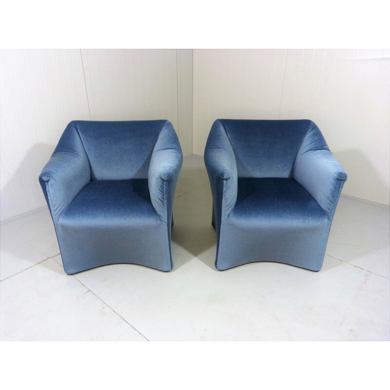 Pair of Vintage easy chairs Grande Tentazione by Mario Bellini for Cassina Italian 1970s