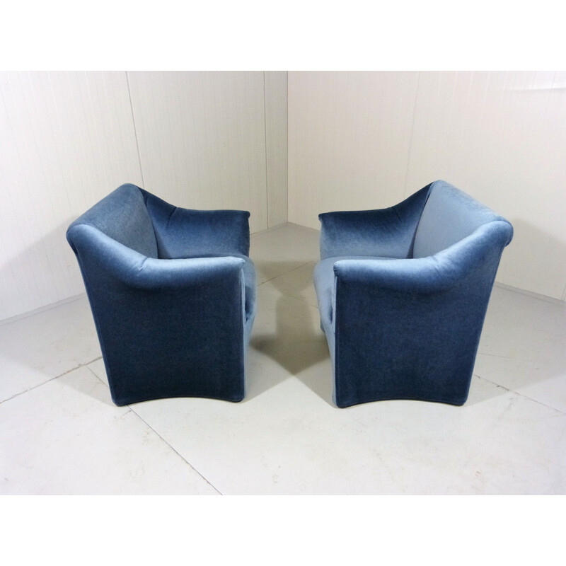 Pair of Vintage easy chairs Grande Tentazione by Mario Bellini for Cassina Italian 1970s