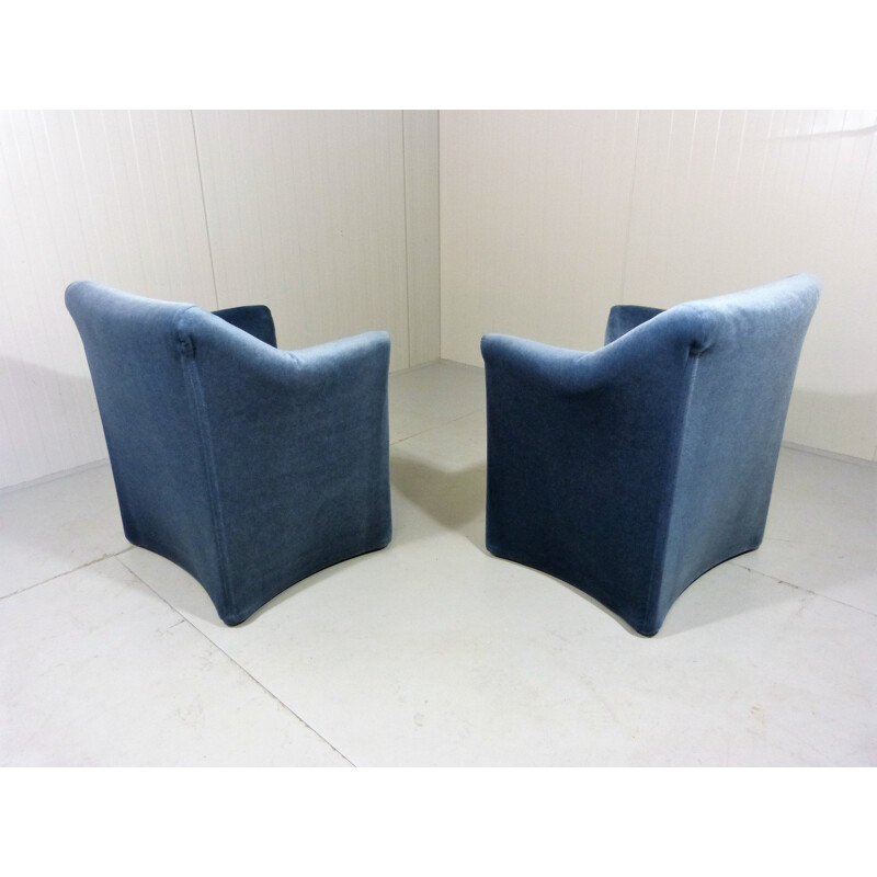 Pair of Vintage easy chairs Grande Tentazione by Mario Bellini for Cassina Italian 1970s