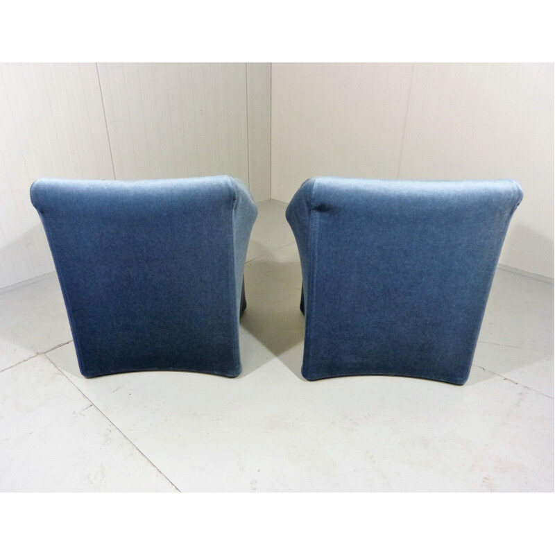 Pair of Vintage easy chairs Grande Tentazione by Mario Bellini for Cassina Italian 1970s