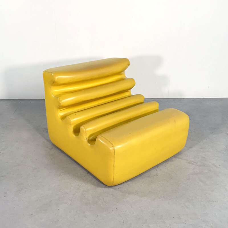 Vintage Yellow Karelia Lounge Chair by Liisi Beckmann for Zanotta, 1970s