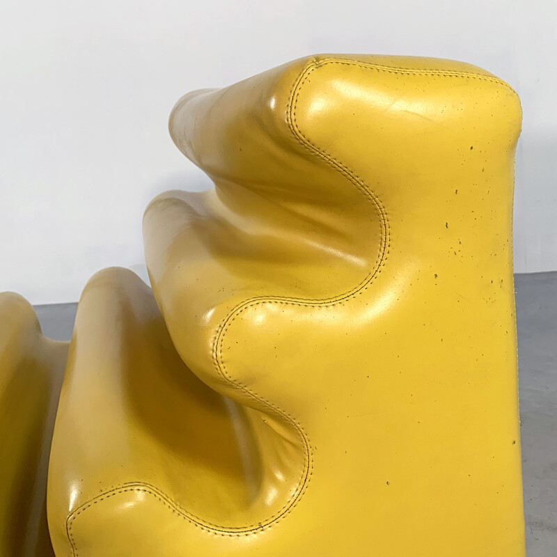 Vintage Yellow Karelia Lounge Chair by Liisi Beckmann for Zanotta, 1970s