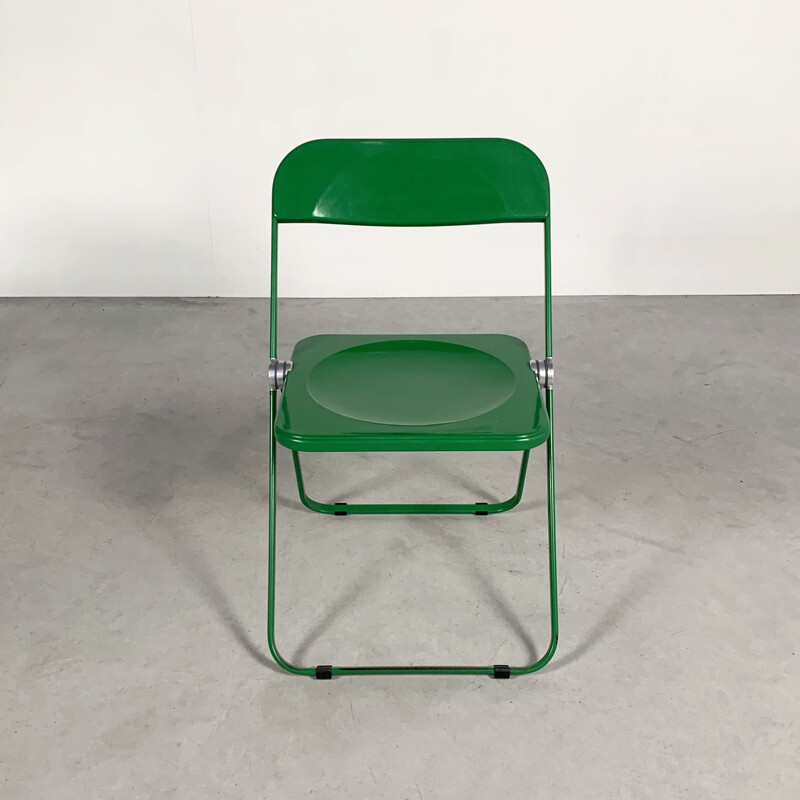 Vintage Green Plia folding chair by Giancarlo Piretti for Castelli, 1960s