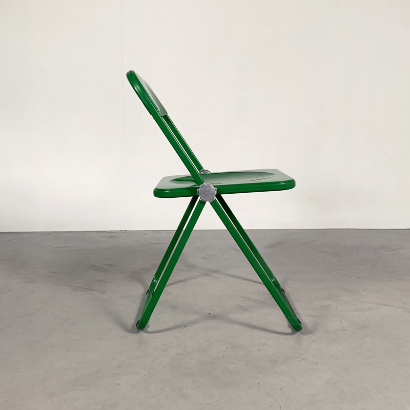 Vintage Green Plia folding chair by Giancarlo Piretti for Castelli, 1960s