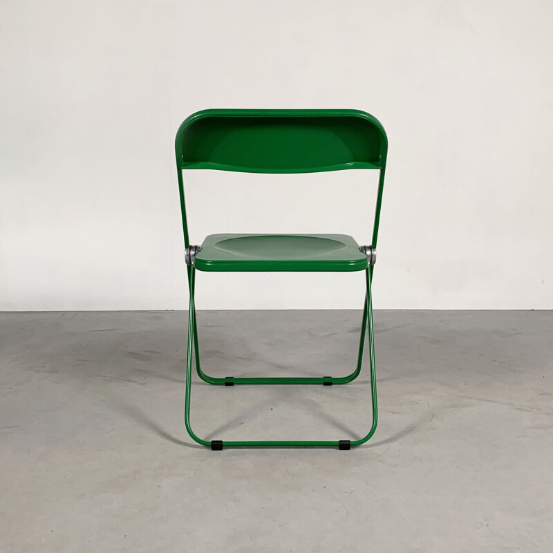 Vintage Green Plia folding chair by Giancarlo Piretti for Castelli, 1960s