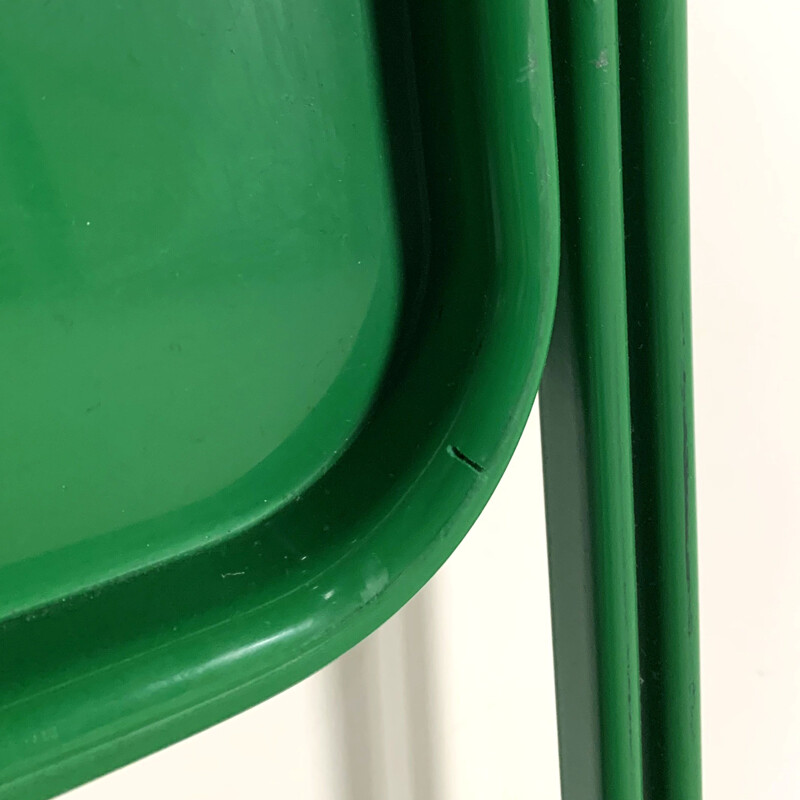 Vintage Green Plia folding chair by Giancarlo Piretti for Castelli, 1960s