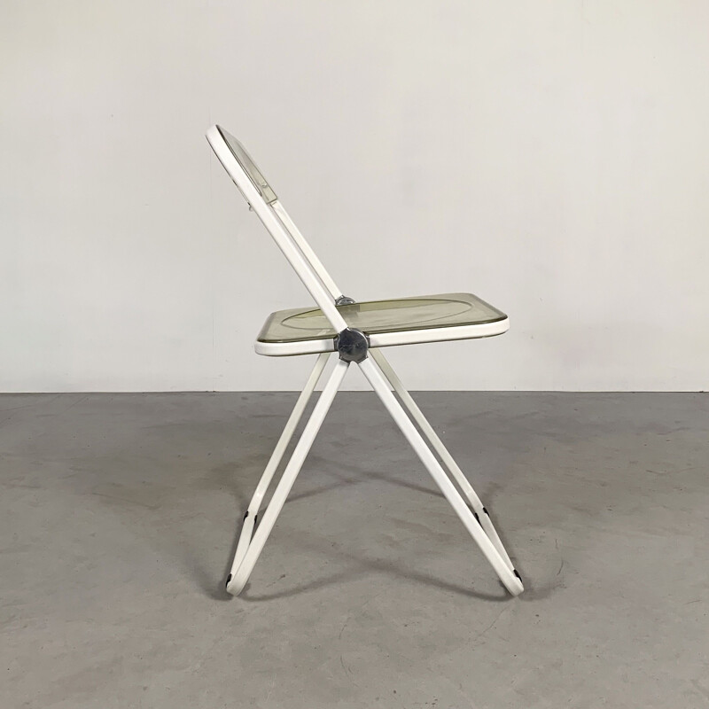 Vintage White & Lucite Plia folding chair by Giancarlo Piretti for Castelli 1960