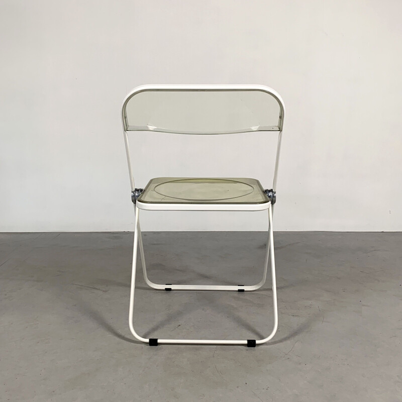 Vintage White & Lucite Plia folding chair by Giancarlo Piretti for Castelli 1960