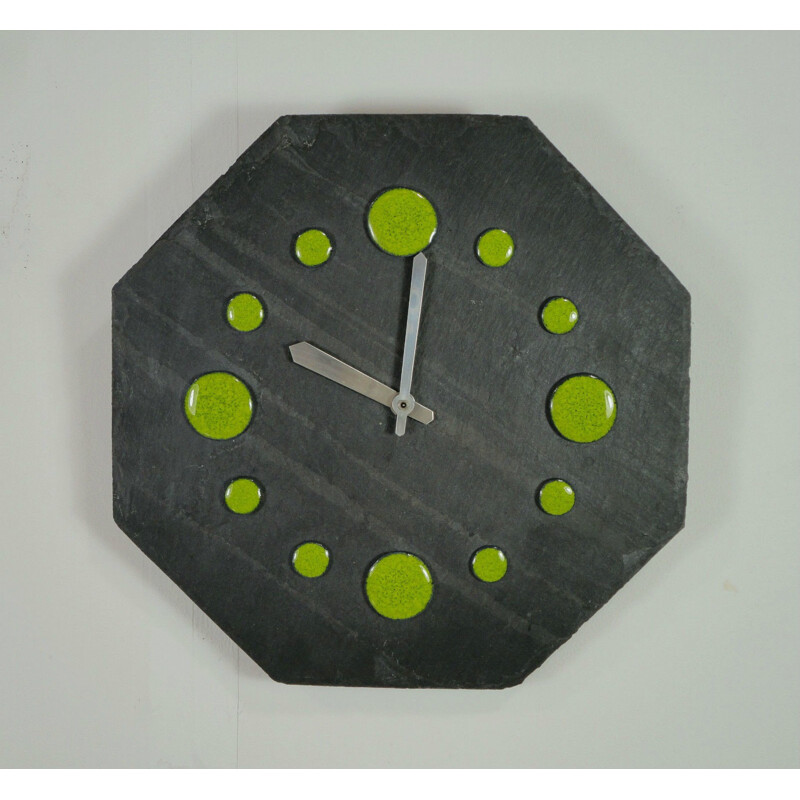Slate and enamel clock - 1960s