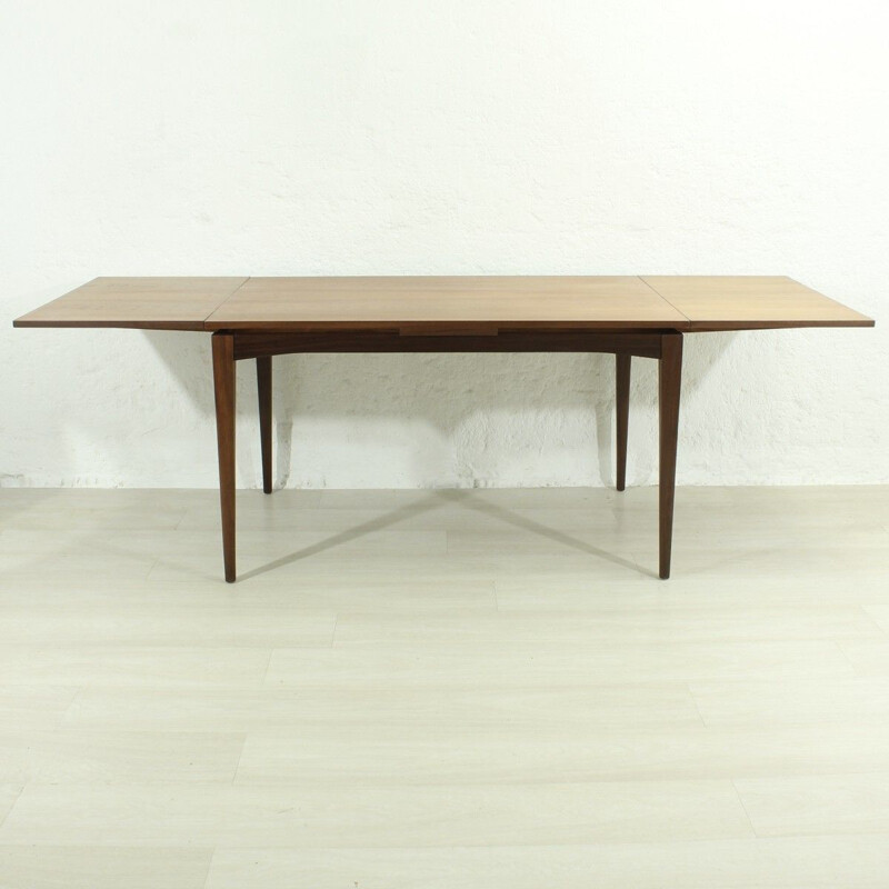 Vintage extendible danish teak dining table 1960s