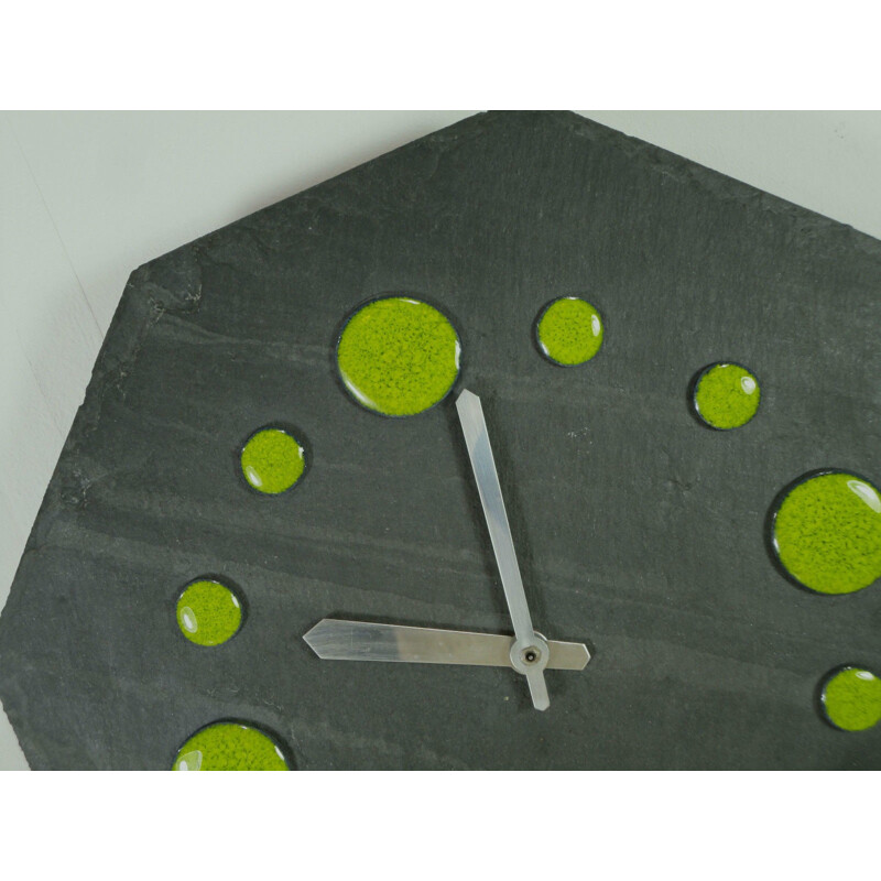 Slate and enamel clock - 1960s