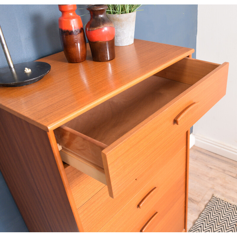 Vintage Teak Austinsuite Tall Chest Of Drawers 1960s