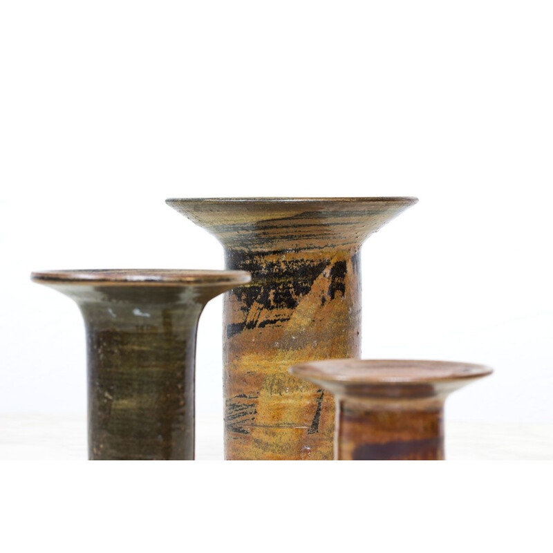 Set of 3 vintage Vases by Carl-Harry Stålhane 1970s