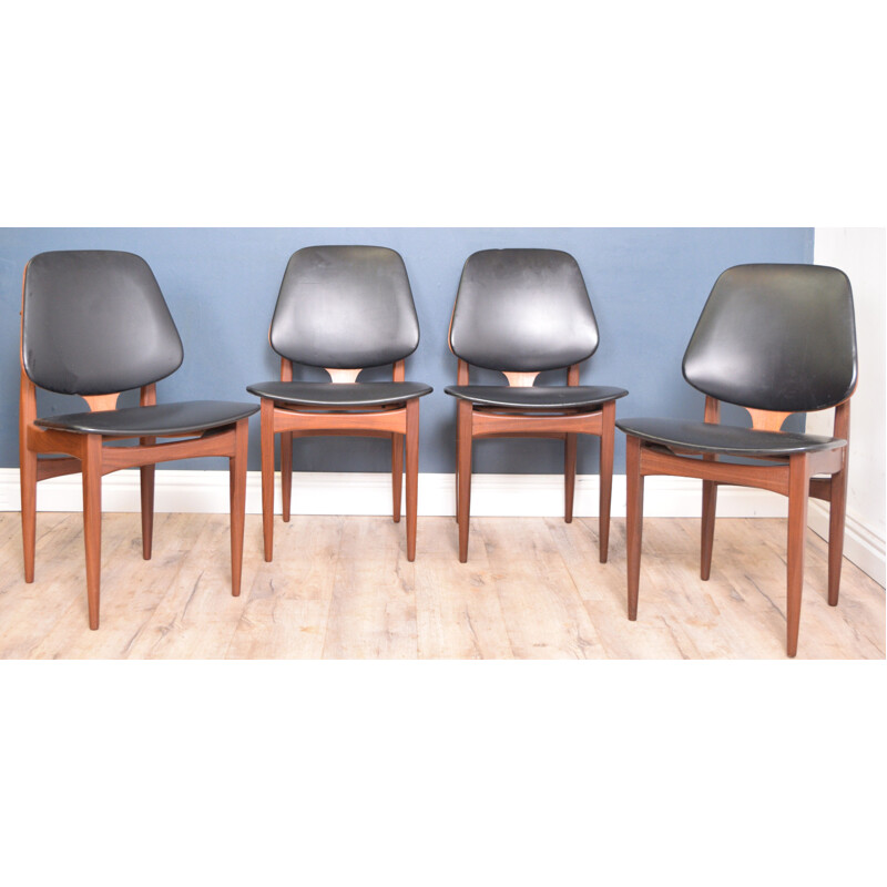 4 Teak Dining Chairs Elliots of Newbury Eon Danish