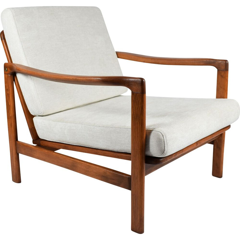 Vintage armchair beige Z.Baczyk, 1960s