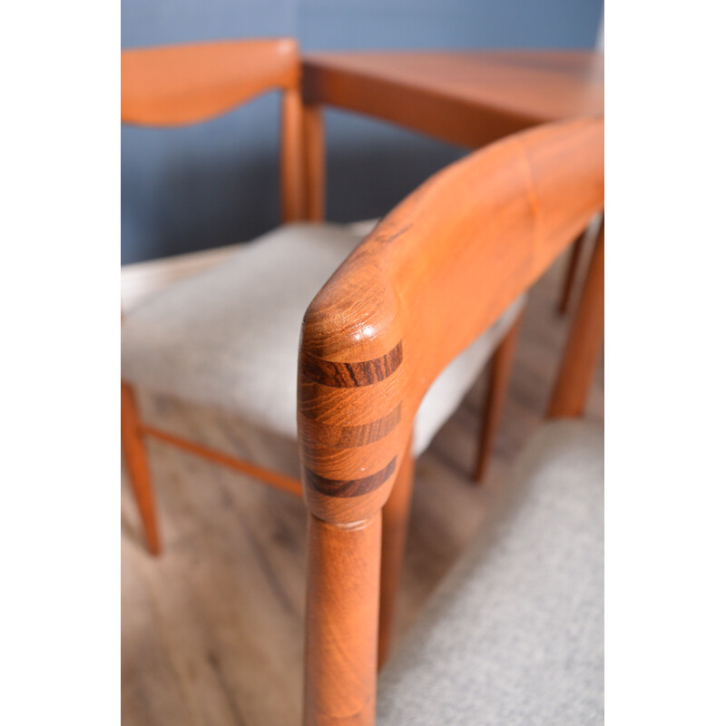 Vintage Teak Table & Four Chairs by H.W. Klein and Bramin 1960s