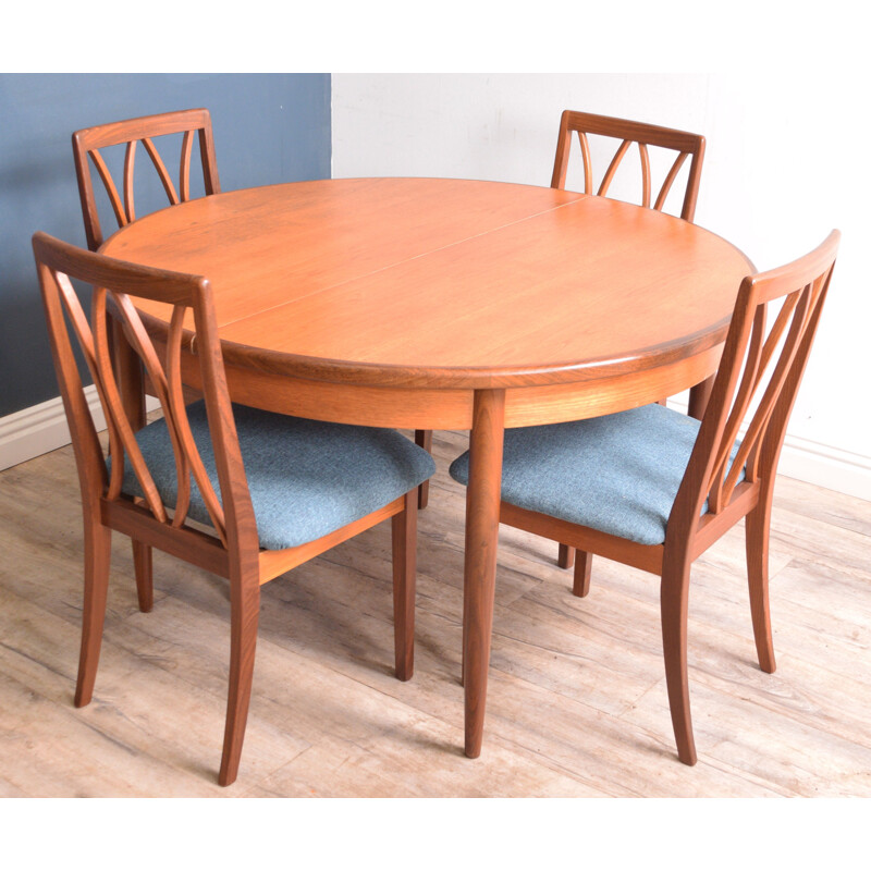 Vintage Teak G Plan Table & 4 Chairs By Viktor Wilkins 1950s