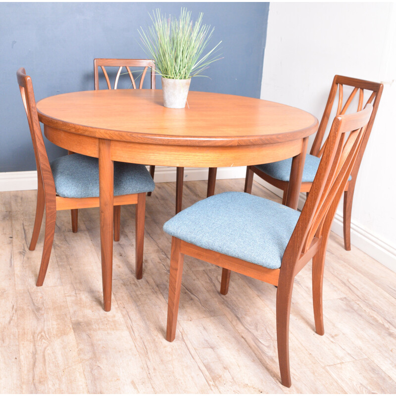 Vintage Teak G Plan Table & 4 Chairs By Viktor Wilkins 1950s