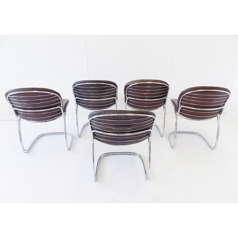 Ensemble de 5 chaises vintage par Gastone Rinaldi Rima Sabrina