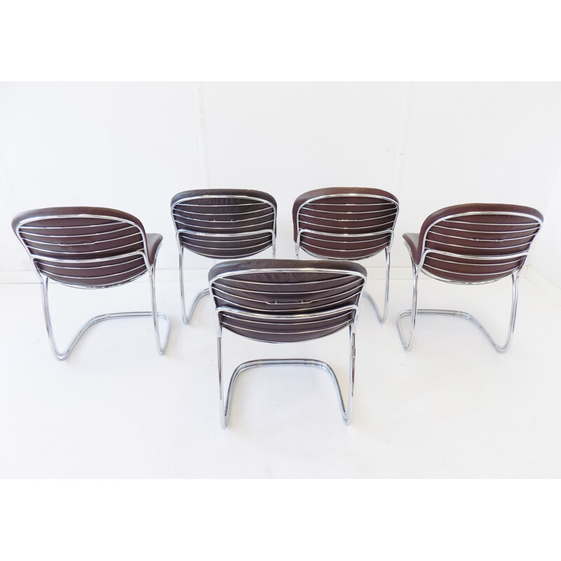 Set of 5 vintage dining chairs by Gastone Rinaldi Rima Sabrina