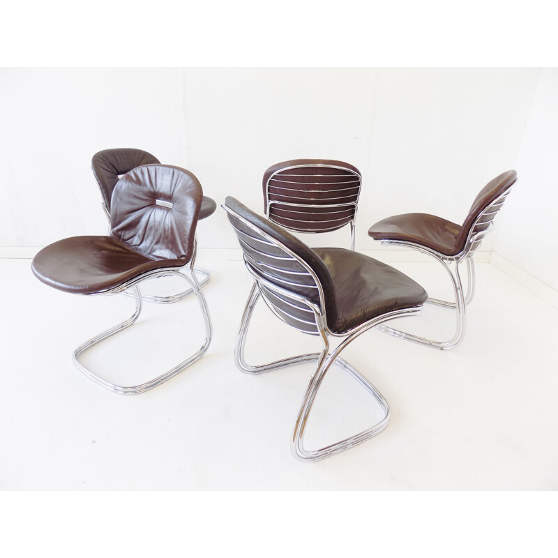 Set of 5 vintage dining chairs by Gastone Rinaldi Rima Sabrina