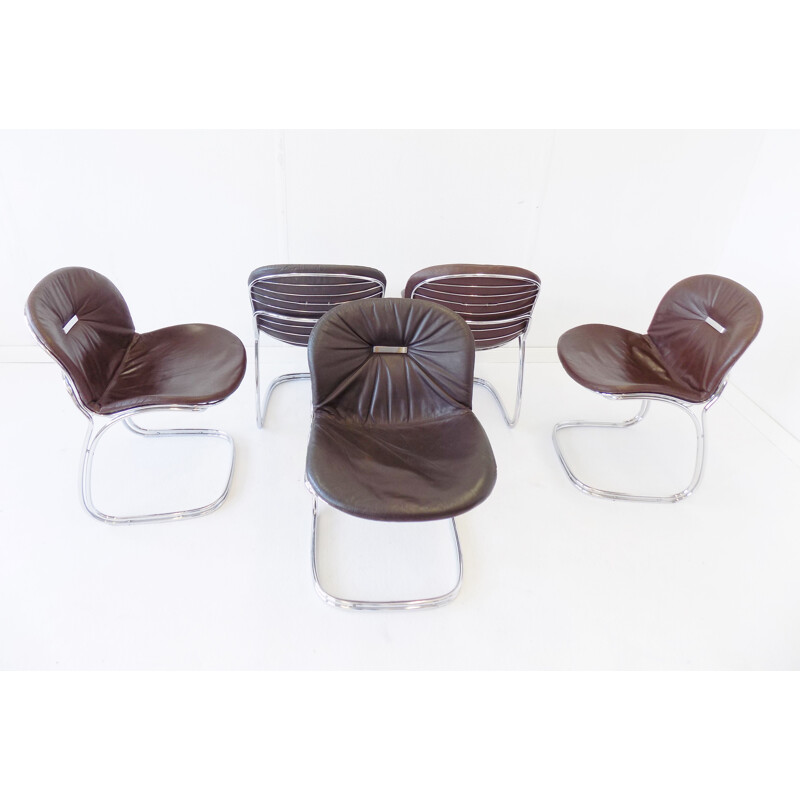 Set of 5 vintage dining chairs by Gastone Rinaldi Rima Sabrina