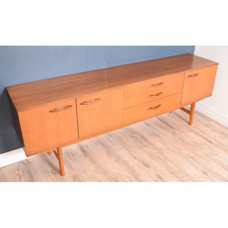 Vintage Long Avalon Teak Sideboard Cabinet 1960s