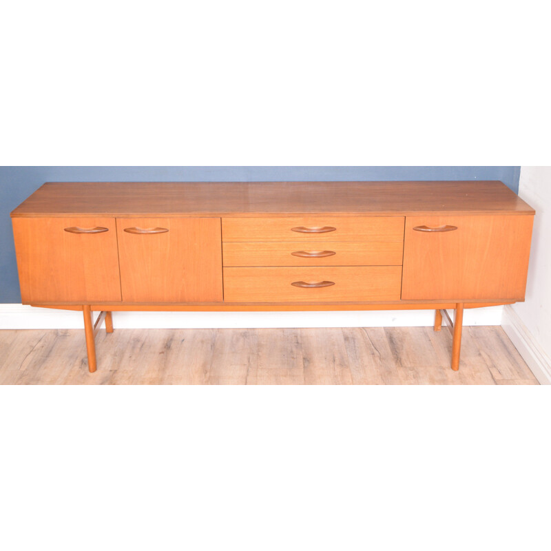 Vintage Long Avalon Teak Sideboard Cabinet 1960s